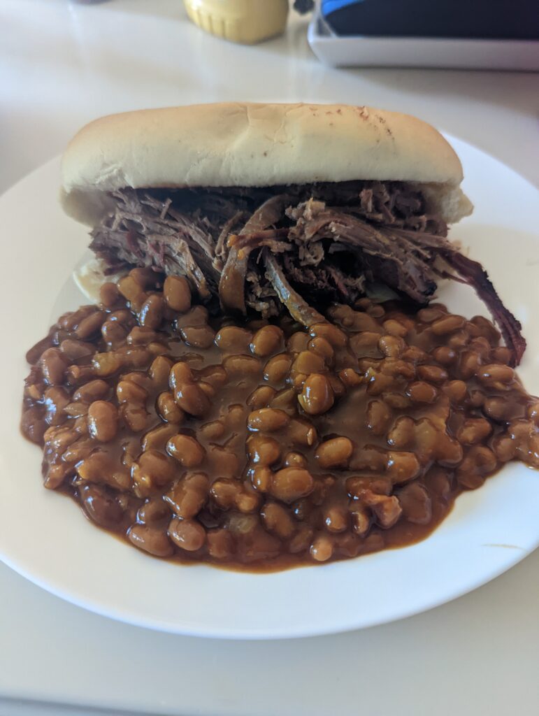 Brisket and beans by Smoking Hot Dad
